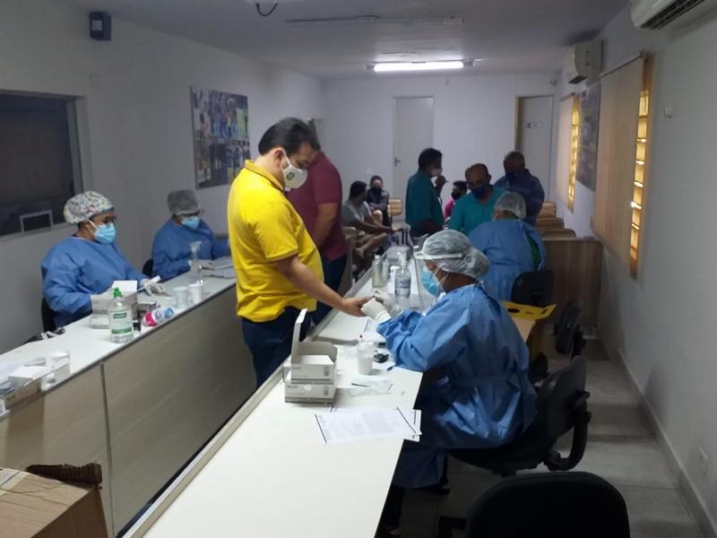 FFP testa colaboradores para COVID-19